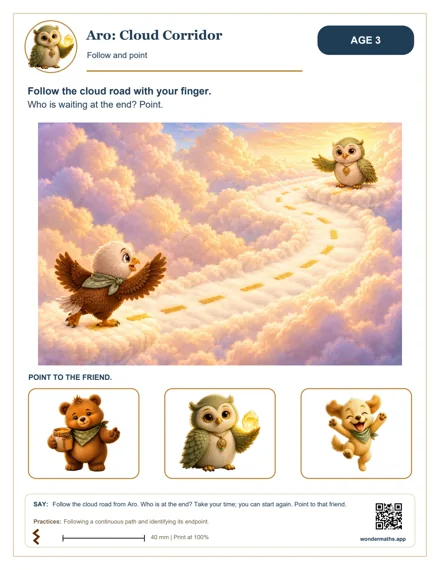 Preview of Follow and point, age 3