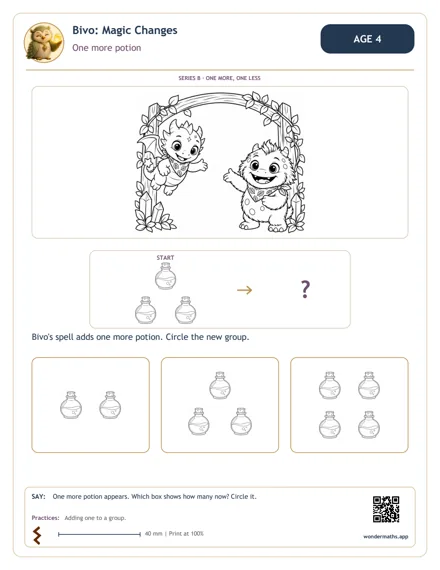 Preview of Set B: One more potion, age 4
