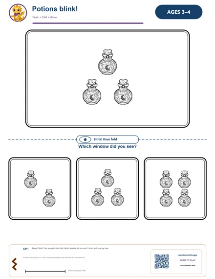 Preview of Potions blink!, age 3-4