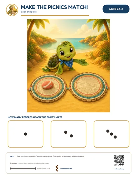 Preview of Make the picnics match!, age 2.5–3
