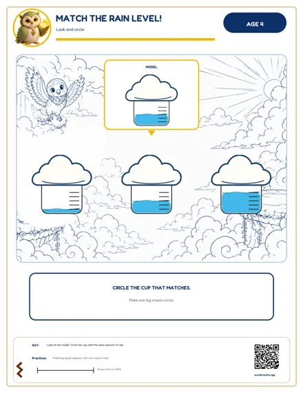 Preview of Match the rain level!, age 4