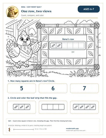 Preview of One row, two views, age 6–7
