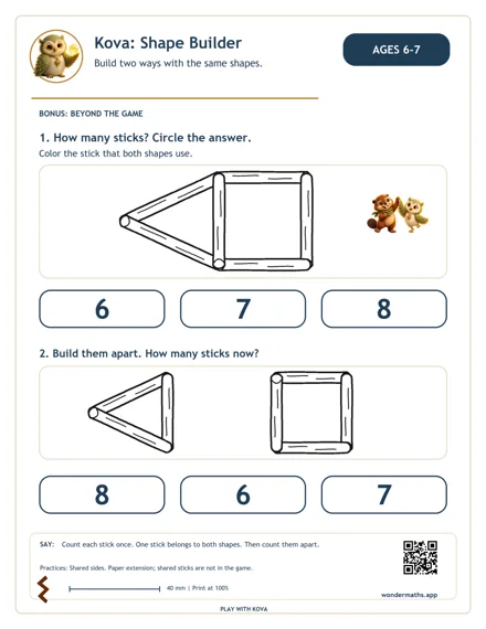 Preview of Build two ways with the same shapes, age 6–7