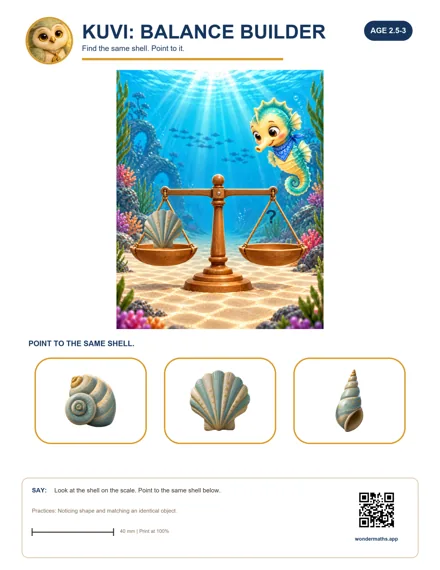 Preview of Find the same shell, age 2.5–3