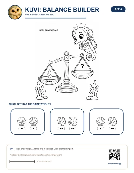 Preview of Add the dots, age 4
