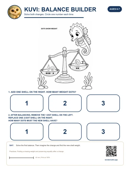 Preview of Solve both changes, age 6–7