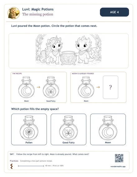Preview of The missing potion, age 4