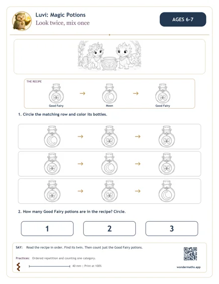 Preview of Look twice, mix once, age 6–7