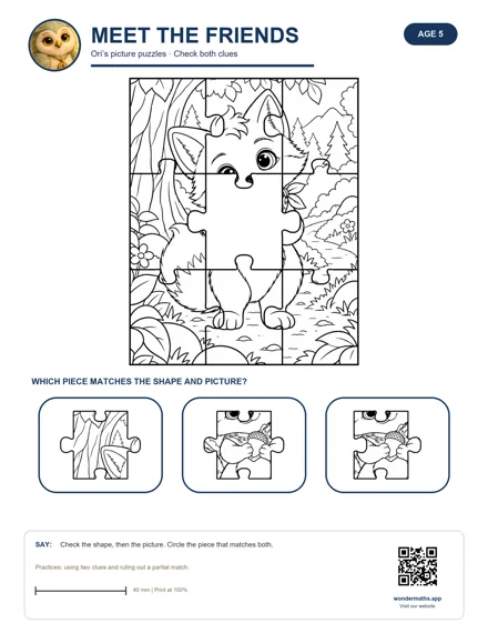 Preview of Check both clues, age 5