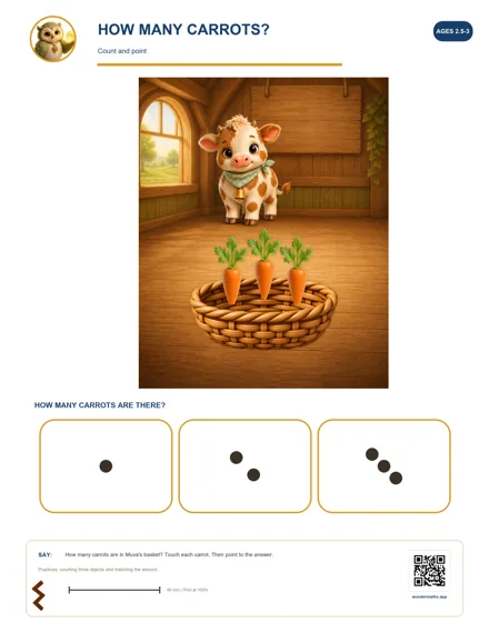 Preview of Set A · How many carrots?, age 2.5–3