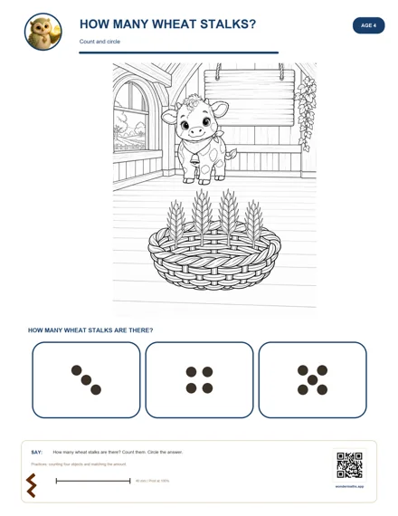 Preview of Set A · How many wheat stalks?, age 4