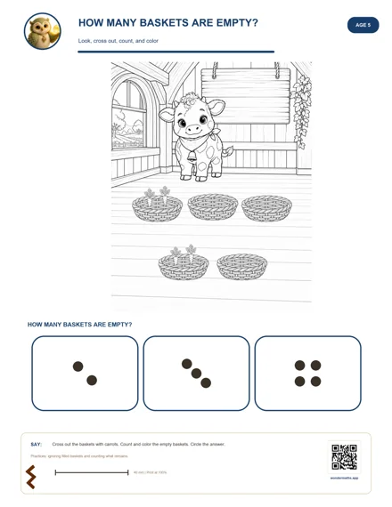 Preview of Set A · How many baskets are empty?, age 5