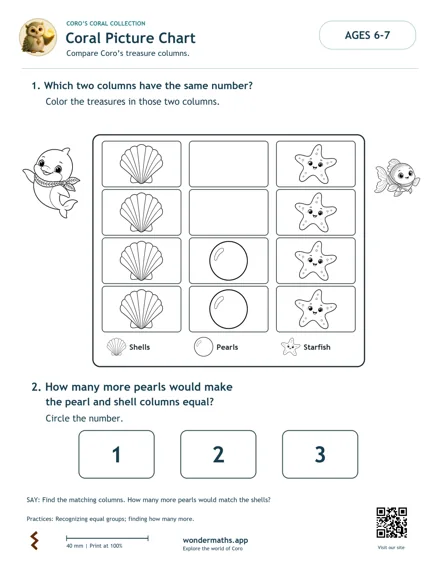 Preview of Compare Coro’s treasure columns, age 6–7