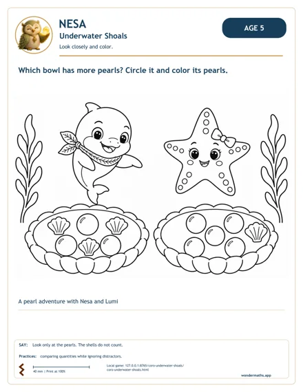 Preview of Look closely and color, age 5