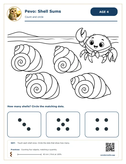 Preview of Count and circle, age 4