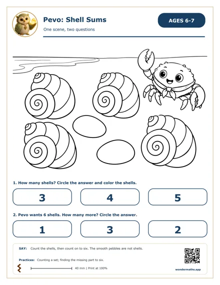 Preview of One scene, two questions, age 6–7