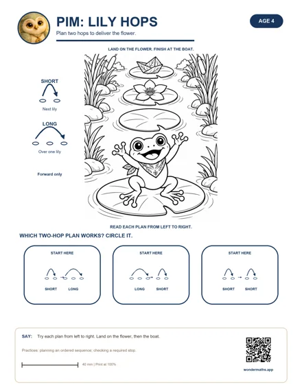 Preview of Plan two hops, age 4