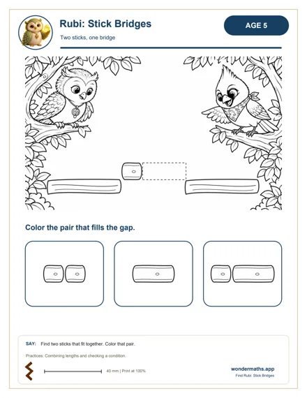 Preview of Two sticks, one bridge, age 5