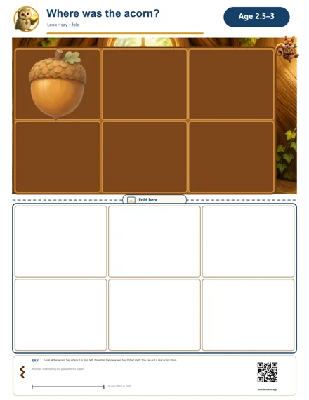 Preview of Where was the acorn?, age 2.5–3