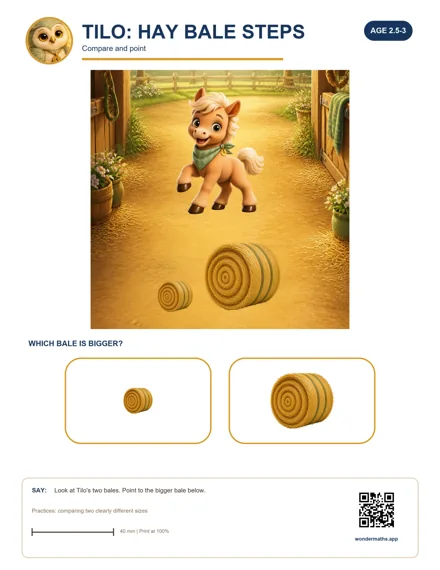 Preview of Compare and point, age 2.5–3