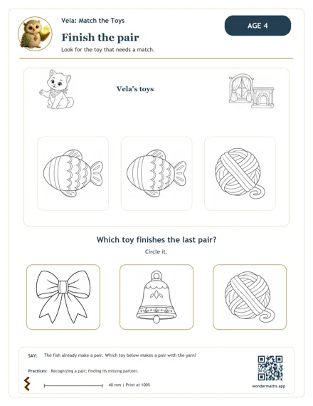 Preview of Finish the pair, age 4