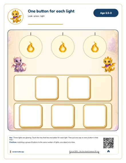 Preview of One button for each light, age 2.5–3