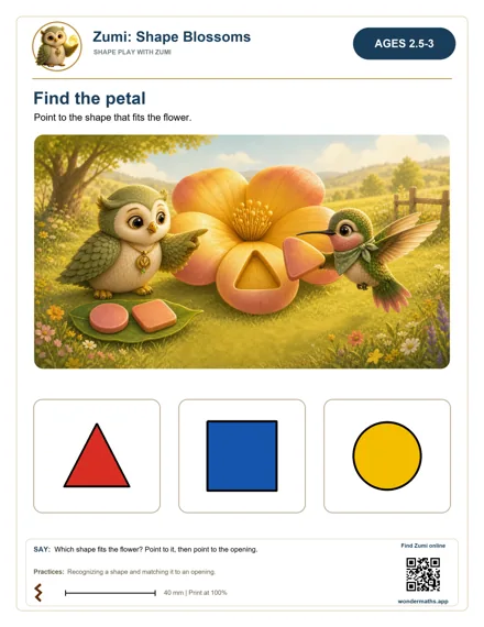 Preview of Find the petal, age 2.5–3