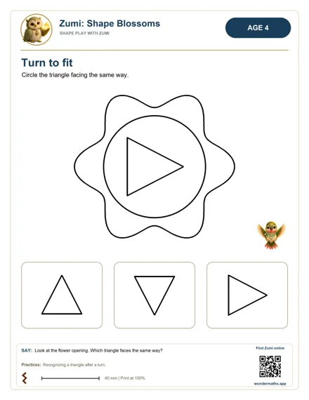 Preview of Turn to fit, age 4