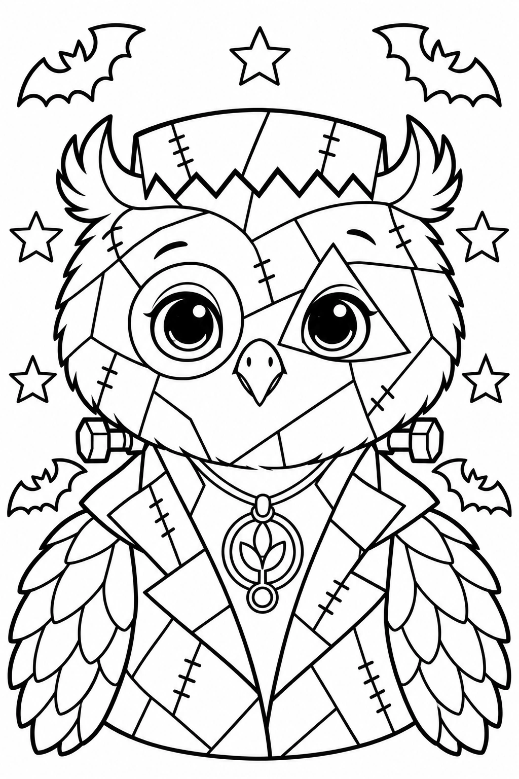 Frankenstein Friends coloring page 2: Ori
