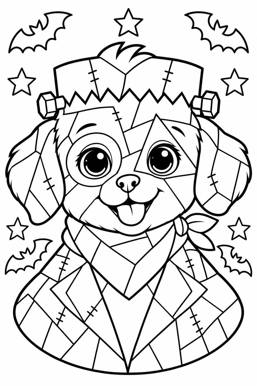 Frankenstein Friends coloring page 3: Bly
