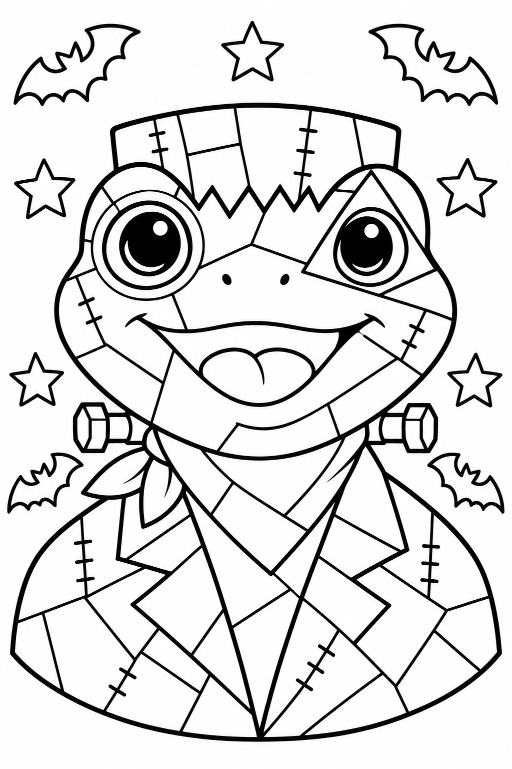 Frankenstein Friends coloring page 5: Pim