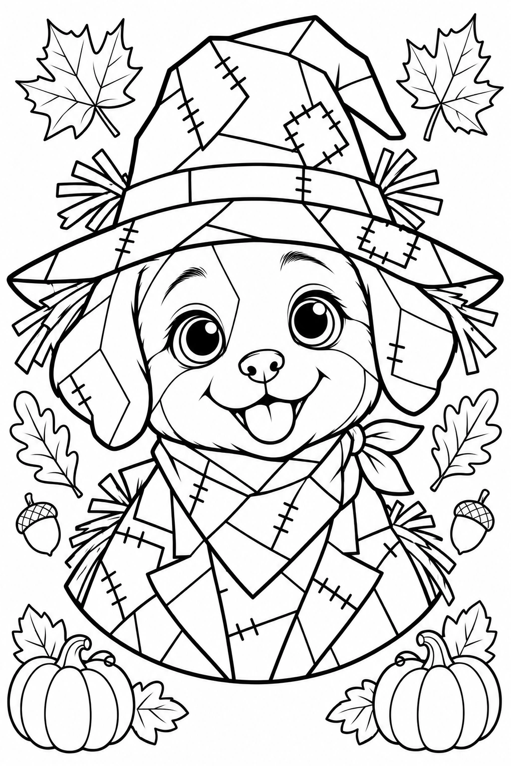 Scarecrow Friends coloring page 3: Bly