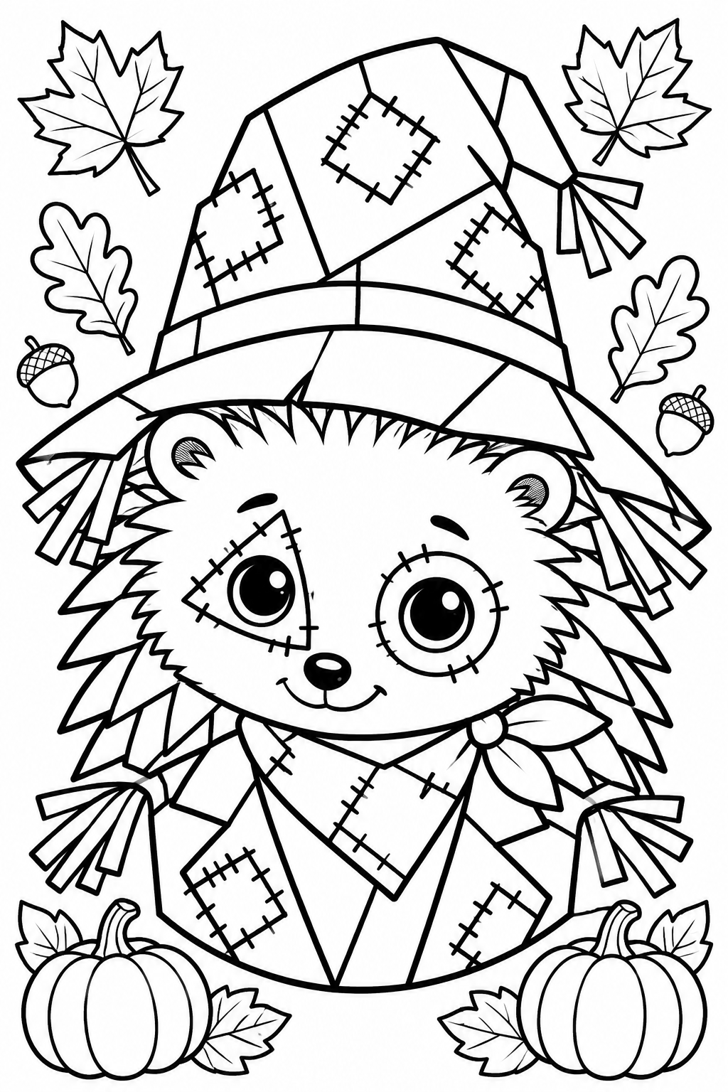 More Scarecrow Friends coloring page 2: Nima