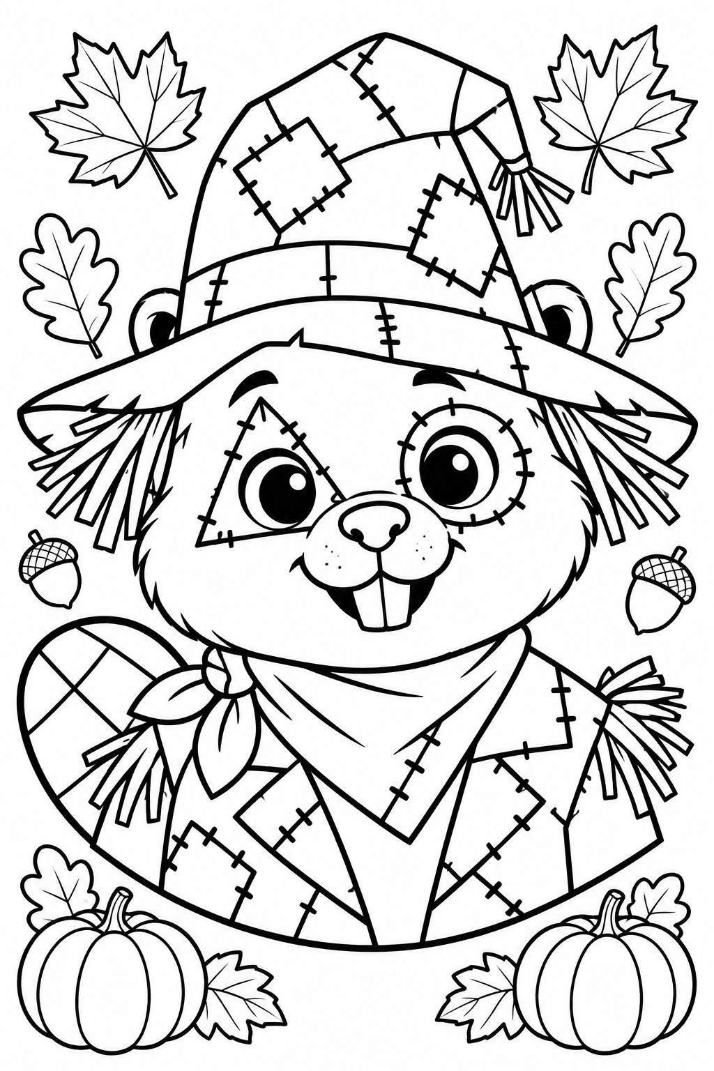 More Scarecrow Friends coloring page 3: Kova