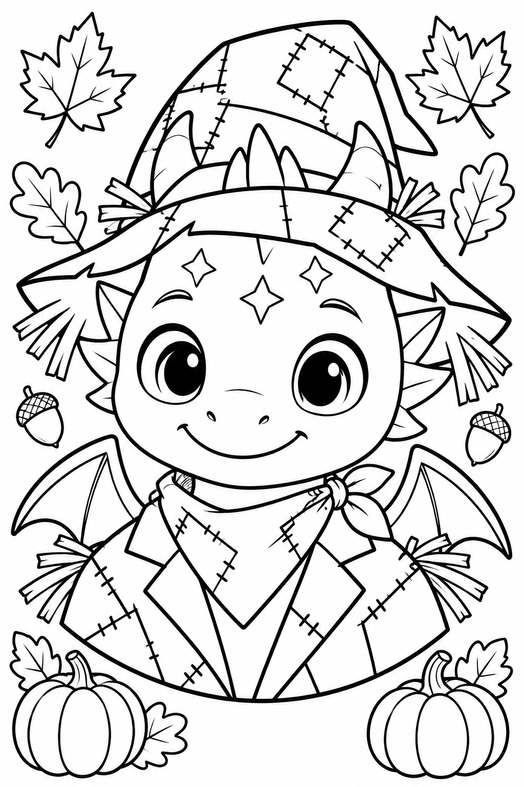 More Scarecrow Friends coloring page 5: Luno