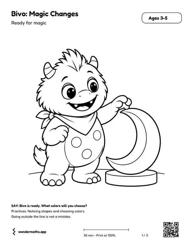 Coloring page from Bivo: Magic Changes