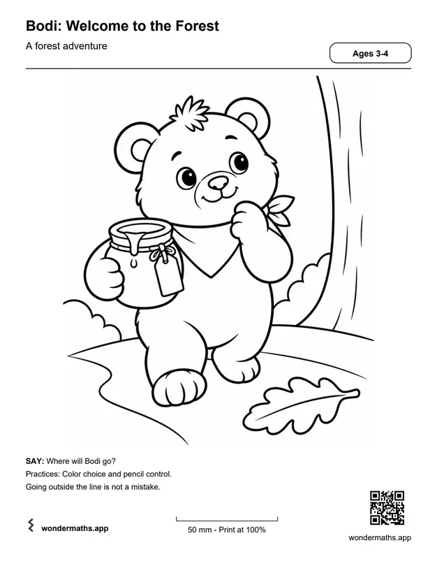 A coloring page from Forest