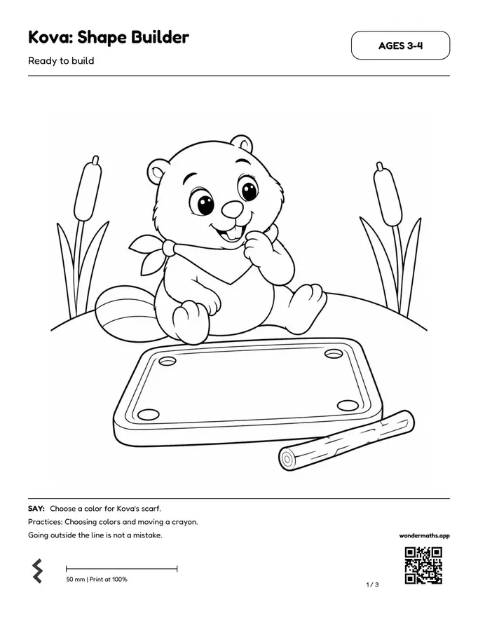 Coloring page from Kova: Shape Builder