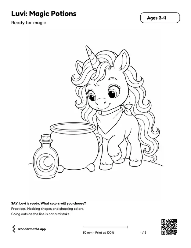 Coloring page from Luvi: Magic Potions
