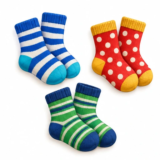 Three distinct pairs of socks.