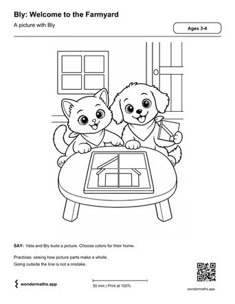 Coloring page: Vela and Bly together.