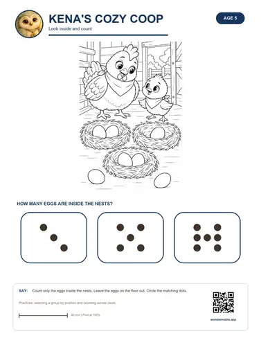 Kena’s cozy coop activity page