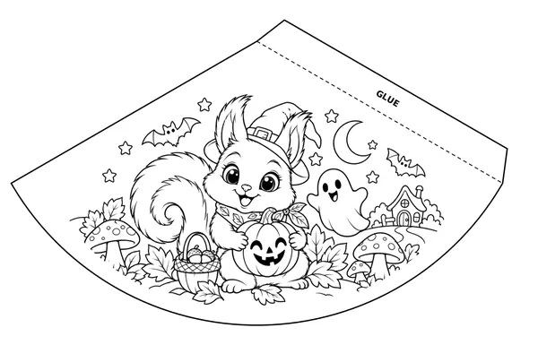 Tavi paper lantern coloring and cutting template