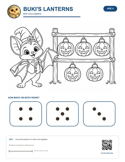 Activity sheet: Buki's Lanterns, both rows together.