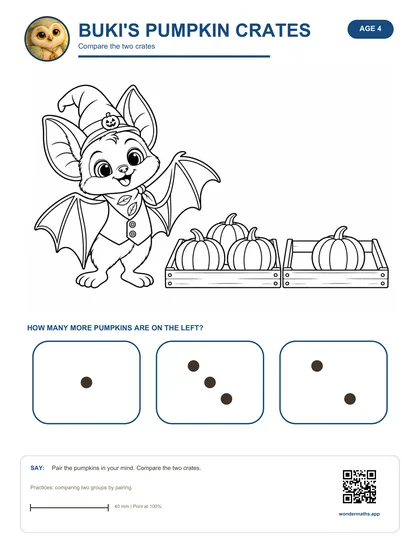 Activity sheet: Buki's Pumpkin Crates, compare the two crates.
