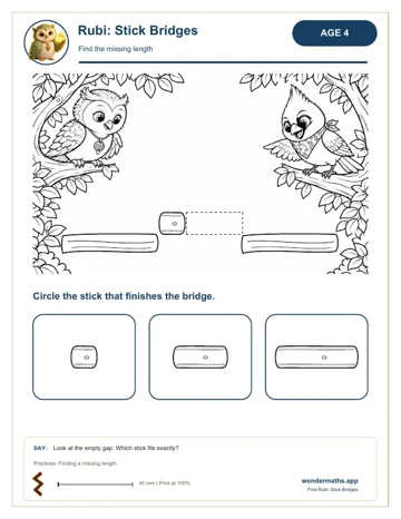 An activity sheet from the Wondermaths collection.