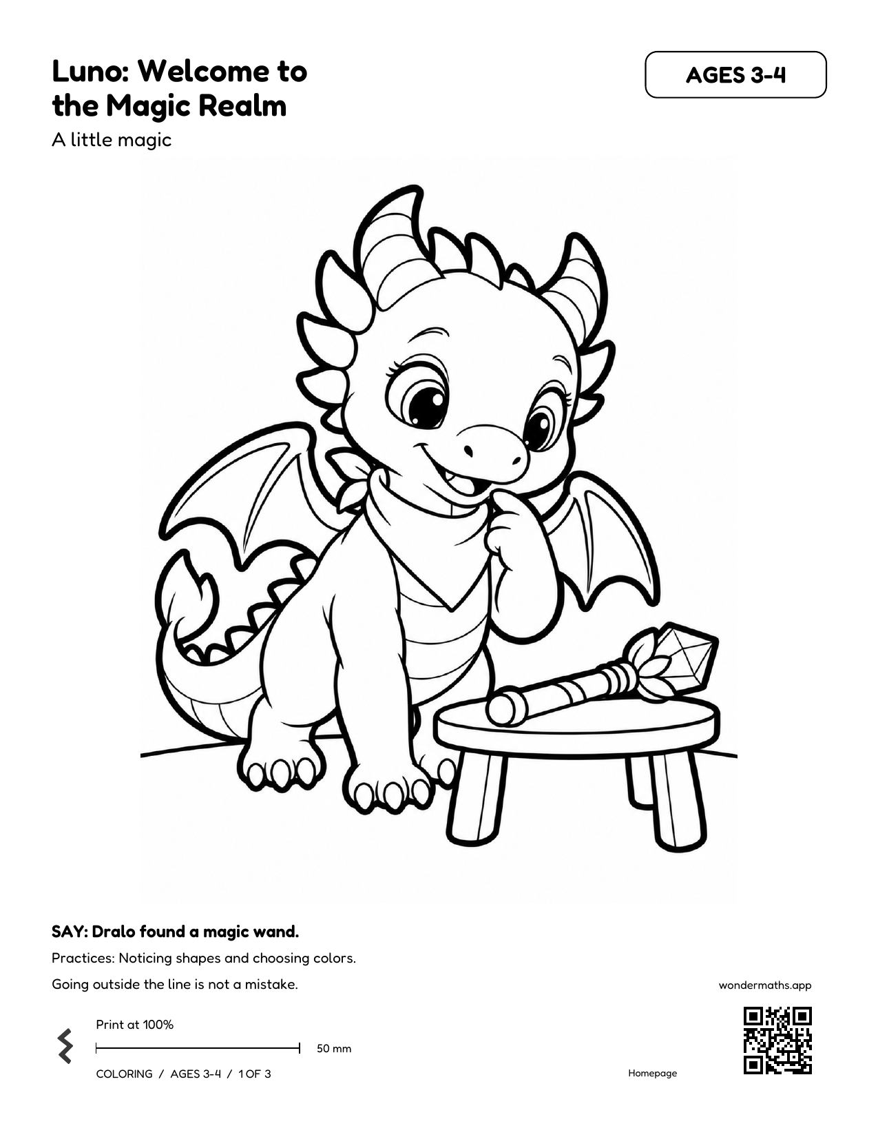 A coloring page from Magic Realm