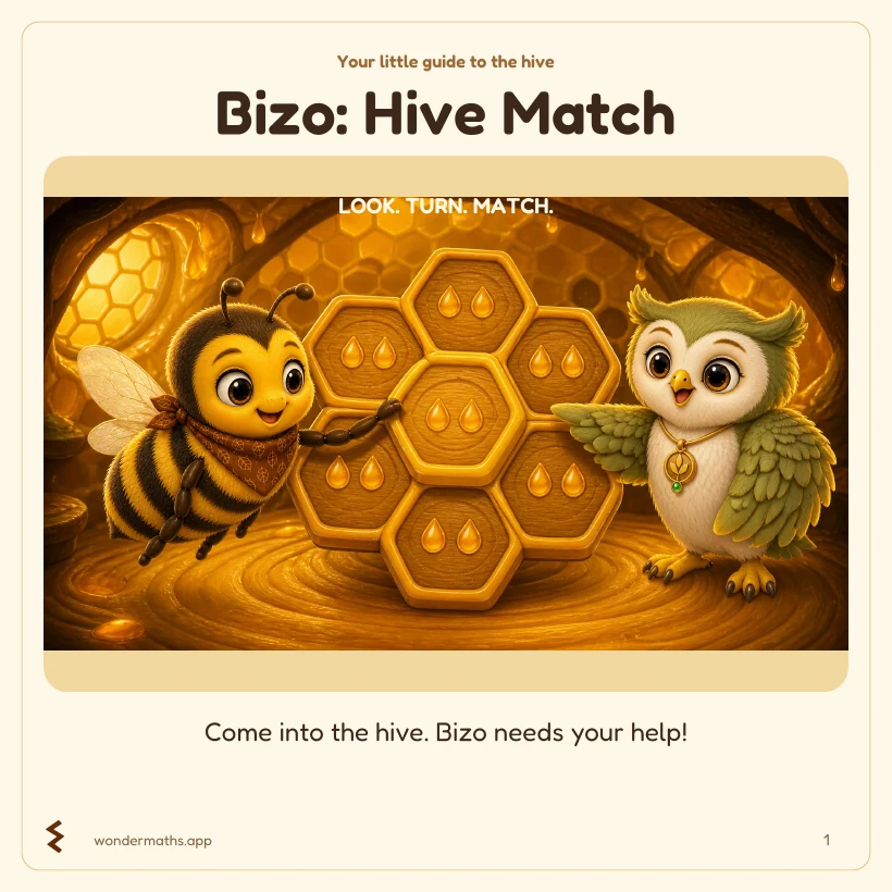 First page of how to play for Bizo: Hive Match