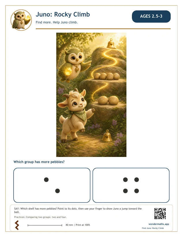 First page of activity sheets for Juno: Rocky Climb
