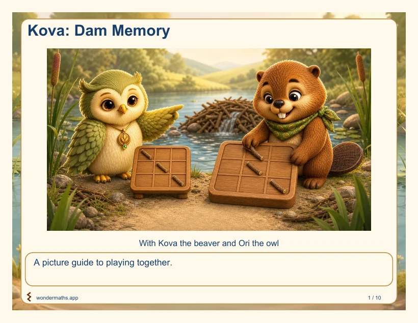 First page of how to play for Kova: Dam Memory